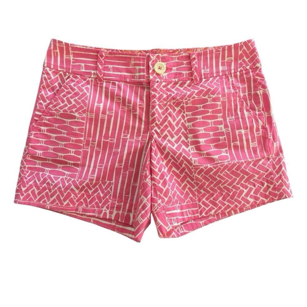 Lilly Pulitzer Tisket Tasket Shorts, Size 2. Pink. Preppy, beachy